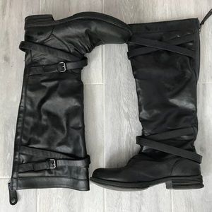 Black Steve Madden (madden girl ) ridding boots